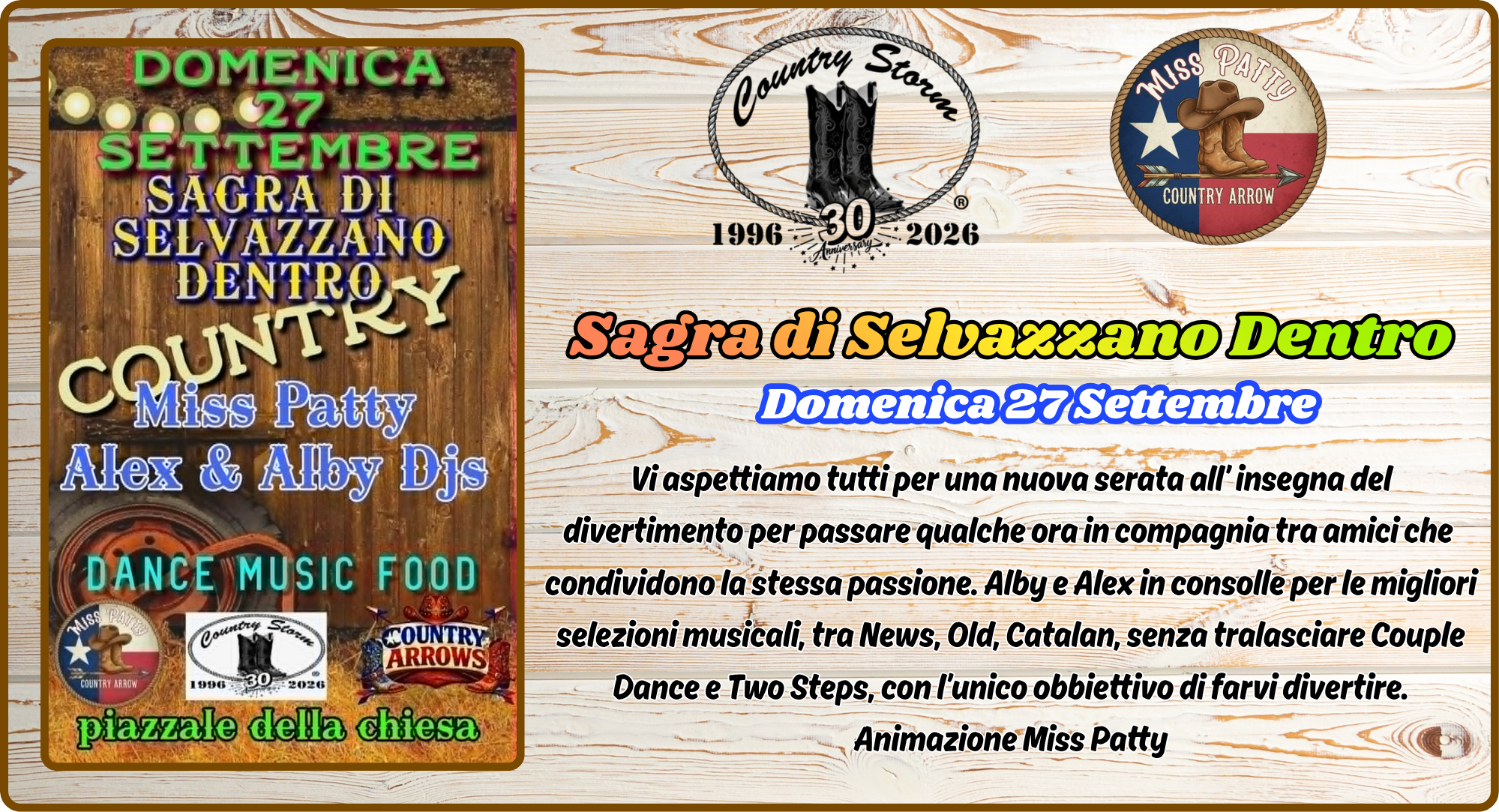 Locandina Serata country